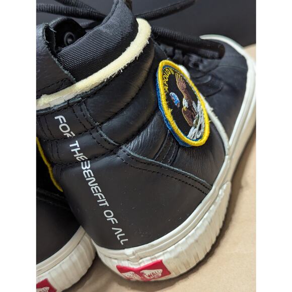 VANS NASA Space Voyager SK8-Hi Sneakers Black Leather High Top Mens 12 Astronaut - Picture 6 of 10